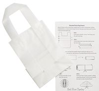 24 Plastic Shopping Bags Clear Frosted Gift Bag (Rose 5x3x7)