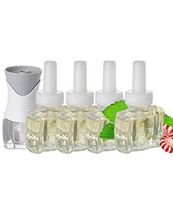 (4 Pack) Scent Fill® Brand 100% Natural Peppermint Refills and (1) Air Wick ® Warmer