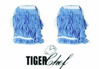 Tiger Chef 800g Blue Yarn Looped End Mop Head, 32 Ounce - 2 Pack
