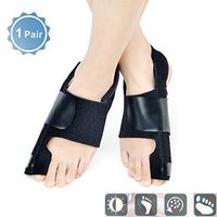 LDXRZ Bunion Splints,Thumb Valgus Corrector,Built-in Aluminum Alloy Strip for Overlapping Toes, Curved Toes 24-Hour Correction Comfortable Black 1 Pair Black