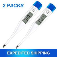 AODA Termometro Digital Adults,Body Temperature Thermometer Health,Mouth Thermometer,Digital Thermometer Oral Thermometer For Adults,Fever Thermometer,Big Lcd Fast Reading-Underarm,Oral,Rectal 2 Packs