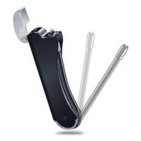 Boncas Candle Lighters Long, Upgaded USB Rechargeable Lighter Flexible Windproof Lighter Arc Plasma Lighter for Household Camping Cooking BBQ Cigarette Sparkler Black