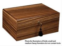 Savoy Zebrawood Humidor By Ashton - Small 25 Ct