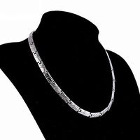 250 Power Germanium Stones Titanium Steel Magnetic Therapy Chain Necklace for Neck Arthritis Headaches
