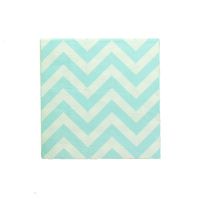 Chevron Beverage Napkins | 20ct (Baby Blue and White)