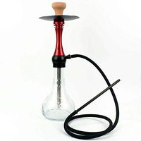 Douup 22.8'' High Luxury Exquisite 1 Pipes Hookah, Acrylic Arab Style Hookah, Delicate Shisha, 1 Hose Hookah Combo Kit Set