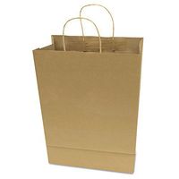 COSCO 091566 Premium Shopping Bag, Brown Kraft, 12-Inch x 17-Inch, 50/Box