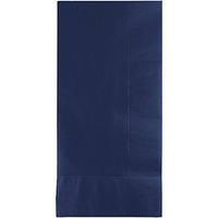 Club Pack of 600 Navy Blue Premium 2-Ply Disposable Dinner Napkins 8"