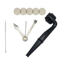 Mini Herbal Metal Pipe Detachable Pipe for Herb Leaves with 3-in-1 Cleaning Tool Brush Tool (Black) Good Easter, Birthday, Father’s Day Gift