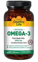 Country Life Natural Omega-3 1000 mg - 200 Count