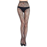 FDelinK Women's Tights, Womens High Waist Tights Fishnet Stockings Thigh High Pantyhose