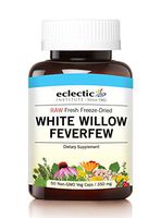 Eclectic White Willow Feverfew Freeze Dried Vegetables with Glass, Blue, 50 Count