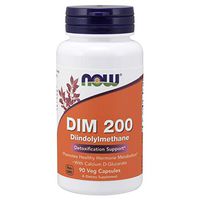 NOW Supplements, DIM 200 (Diindolylmethane) with  Calcium D-Glucarate, 90 Veg Capsules
