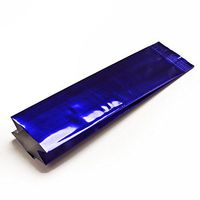 50ea - 3-1/4 X 2-3/8 X 10-1/4 Blue Foil Gusset Bag-Pkg - 5.4 mil Thick Gusset - 2 3/8"