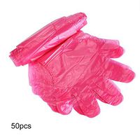 Zopsc 50Pcs/Bag Disposable Gloves 85cm Long Arm Gloves White/Red Plastic Gloves for Farm Animals Veterinary Examination(Red)