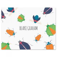 Personalized Critter Kids Note Cards - Set of 24, 4-1/4" x 5-1/2" Blank-Inside notecards
