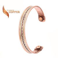Copper Therapy Elegant Stunning Copper Magnetic Bracelet Copper Bangle for Arthritis Magnetic Bracelet Therapy