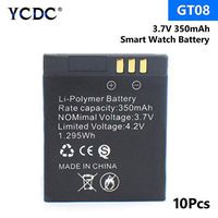 3.7V Rechargeable Li-ion Polymer Battery 350mAh for Smart Watch GT08 Only X10