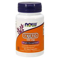 NOW Supplements, 7-Keto (DHEA Acetate-7-one) 100 mg, Weight Management*, 30 Veg Capsules