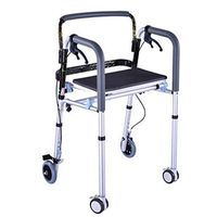 Seat & Roller Bar Covers Walker Folding Easy to Carry Multi-Functional Handicapped Essentials Elderly Handrail Crutch Patient Exercise Stroller Walker 4 Wheel Assist