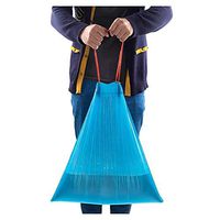 Aviat 45cmx50cm Kitchen Drawstring Trash Bags, Durable Hand-Held Seal Garbage Bags, Office Home Cleaning Garbage Bag with Rope (15pcs/Roll) (Black)