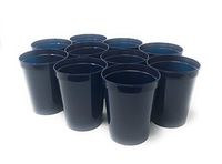 CSBD Stadium 16 oz. Plastic Cups, 10 Pack, Blank Reusable Drink Tumblers for Parties, Events, Marketing, Weddings, DIY Projects or BBQ Picnics, No BPA (Navy Blue)