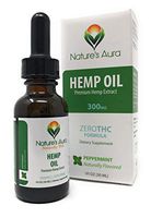 Nature's Aura Hemp Oil for Pain and Stress Relief, Delicious Peppermint Flavor, Satisfaction Guaranteed - 1 Fl Oz (30 ml)