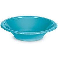 Club Pack of 240 Bermuda Blue Disposable Plastic Party Snack Bowls 12 oz.