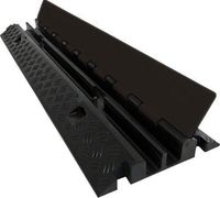 Extreme Rubber Small 2 Channel Black Cable Protector - Black Base/Black Lid