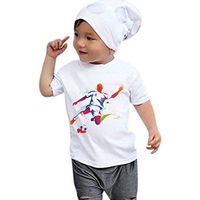 Putars Infant Baby Boys Girls' Soccer Print Tops Short Sleeve T-Shirt 24 Months-12 Years