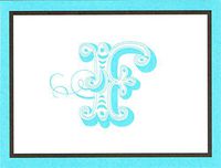 Hallmark Blank Personalized F Stationery Note Cards | Blue