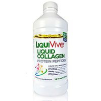 LiquiVive Liquid Collagen Protein Peptides Hydrolyzed Supplement - Pure Super Multi Collagen Hydrolysate Drink | Higher Absorption Than Collagen Powder Pills & Capsules | Colageno Liquido Hidrolizado