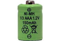 3 x 1/3 AAA 150 mAh Button Top NiMH Battery (for Solar Lights)
