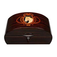 Jolly Cigar Humidor Handmade Wood Cigar Box Desktop Humidor with Hygrometer and Humidifier