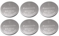 Panasonic Battery, Lithium Button Cell Br3032 (6 Pieces)
