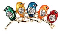 andy coolColorful Little Birds Brooch Pins Alloy & Crystal Brooch Jewelry Gifts Useful and Practical