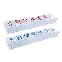 Jumbo White Weekly 7-Day Medicine Pill Container Organizer Case (G14564)