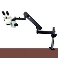 OMAX 2.1X-45X Zoom Binocular Articulating Arm Stereo Microscope with Vertical Post