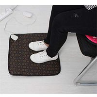 Warm Heated Foot Pad, Electric Foot Warmer Mat with 2 Temperature Settings, Durable Anti-Slip Sole Heated Floor Carpet for Under Desks and More,B