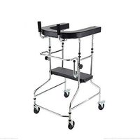 Standing Walk Stand/Walker/Walk Aid/Stand Frame Seat Wheel Folding Height Adjustable with Rehabilitation Device Elderly Walker Lower Limb Walker Handicapped Skid