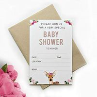 Invitations for Baby Shower Invitations with Envelopes Baby Shower Invitations x 25 Woodland Baby Shower Invitations for Baby Shower Girl Invites for Baby Shower Girl 4 x 6 Cards Fill in Invitations