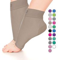 Go2 Plantar Fasciitis Socks|Best Ankle Compression Brace 22-25 mmHg|Arch Support Joint Heel Pain Relief|Foot Sleeves for Women and Men Reduce Swelling|Relieve Achilles Tendonitis(Solid Nude, Small)