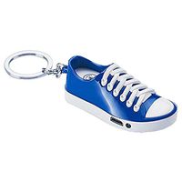Electric Lighter Coil Lighter Fast Ignition LED Illumination Light Windproof Flameless USB Rechargeable Key Chains Canvas Shoes Shaped Tiny Cute Novelty (Blue)