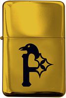 Alberts Gifts Gold Flick Top Wick Lighter w/ 3 in 1 Pittsburgh Logo