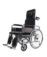 KOSHSH Plating High-Carbon Steel Wheelchair, Lightweight Folding Self Propelled Multifunction Mobility Device, Puncture Proof tire Anti-Fall Design, Detachable