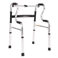 ZHPRZD Disabled Walker Elderly Walker Four-Legged Cane Double Curved Walker Elderly Walking Frame Booster Aluminum Walker