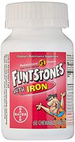 Flintstone Vit W/Iro Size 60s Flintstones Childrens Multivitamin Supplement W/ Iron Chewable Tabs 60 Ct (Pack of 2)