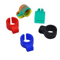 Healifty Cigarette Finger Holder 5pcs Cigarette Holder Hands Free Cigarette Finger Ring Holder Soft Silicone Cigarette Holder for All Smokers (Red, Green, Blue, Black and Multicolor)