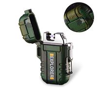 Kywa Waterproof USB Dual Arc Rechargeable Lighter Windproof Plasma Lighter for Cigarette Outdoors Activity