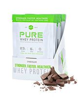 Pure Whey Protein Powder (Chocolate) by SFH | Best Tasting 100% Grass Fed Whey | All Natural | 100% Non-GMO, No Artificials, Soy Free, Gluten Free | (10 Single Serve Pouches)